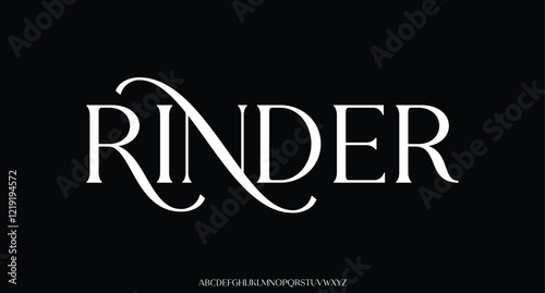 Luxury wedding alphabet letters font with tails. Typography elegant classic lettering serif fonts and number decorative vintage retro concept for logo branding. vector illustration
