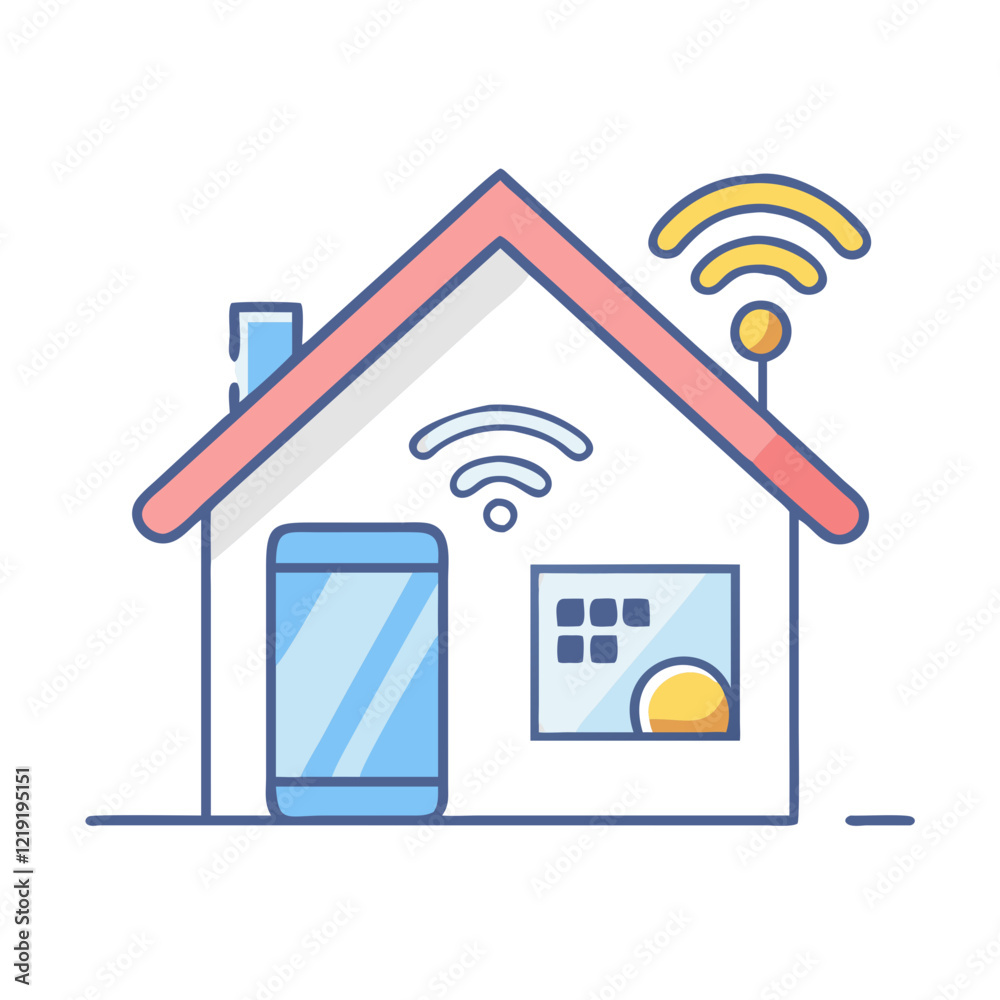 smart home icon, smart home vector illustration-simple illustration of smart home, perfect for smart home logos and icons smart home icon, smart home vector illustration-simple illustration of smart home, perfect for smart home logos and icons