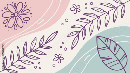 Playful Abstract Vector with Pastel Scribbles, Brush Strokes, and Hand-Drawn Patterns in Soft Shades of Pink, Lavender, Mint, and Baby Blue, Perfect for Cheerful and Whimsical Designs