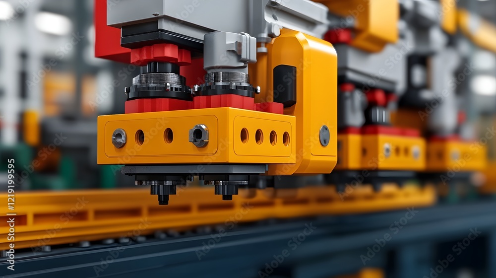 Powerful Hydraulic Press in Action,Detailed 3D of Industrial Machinery Elements