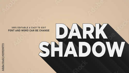 Editable shadow text effect