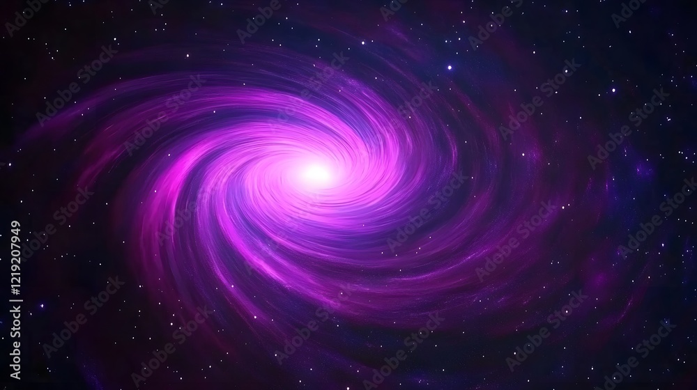 Fototapeta premium Stunning Purple Spiral Galaxy Nebula Cosmic Background