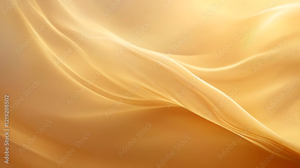 Abstract Golden Fabric Swirling Waves Design Abstract Golden Fabric Swirling Waves Design