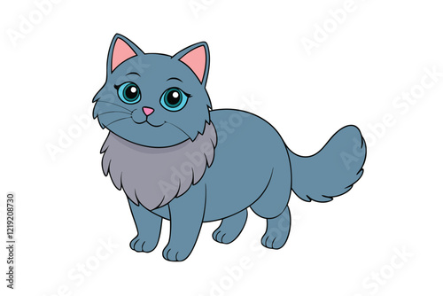 Cute Animal Vector art in Illustration on a White Background