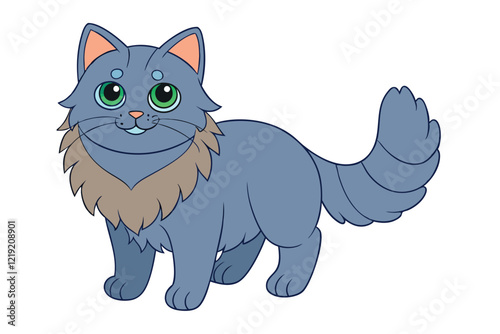 Cute Animal Vector art in Illustration on a White Background