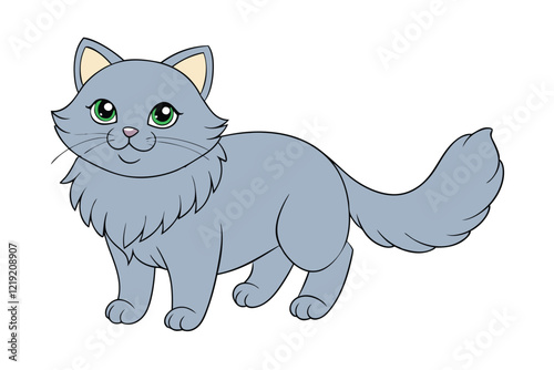 Cute Animal Vector art in Illustration on a White Background