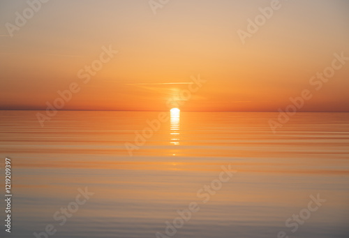 Beautiful sunset by the baltic sea