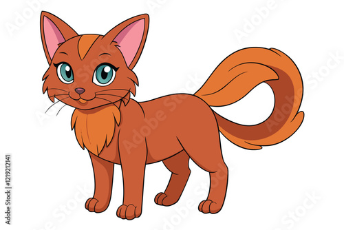 Cute Animal Vector art in Illustration on a White Background
