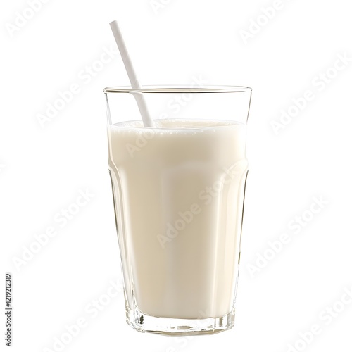 A refreshing milkshake in a tall glass with a straw, perfect for a cool treat.