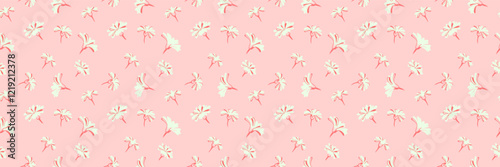 Pastel pink seamless pattern with abstract creative flowers buds. Minimalist unique floral printing. Summer plain ornament. Vector hand drawn.