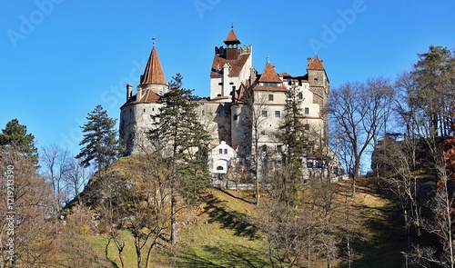 Bran Castle, also known as Dracula's Castle, supposedly home of Vlad Tepes Dracula, Brasov, Transylvania, Romania