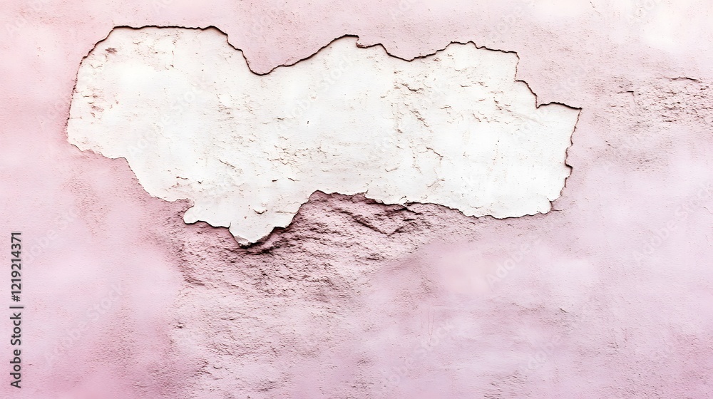 Obraz premium Pink Wall Texture with Peeling Paint Abstract Background