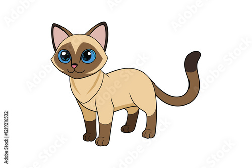 Cute Animal Vector art in Illustration on a White Background