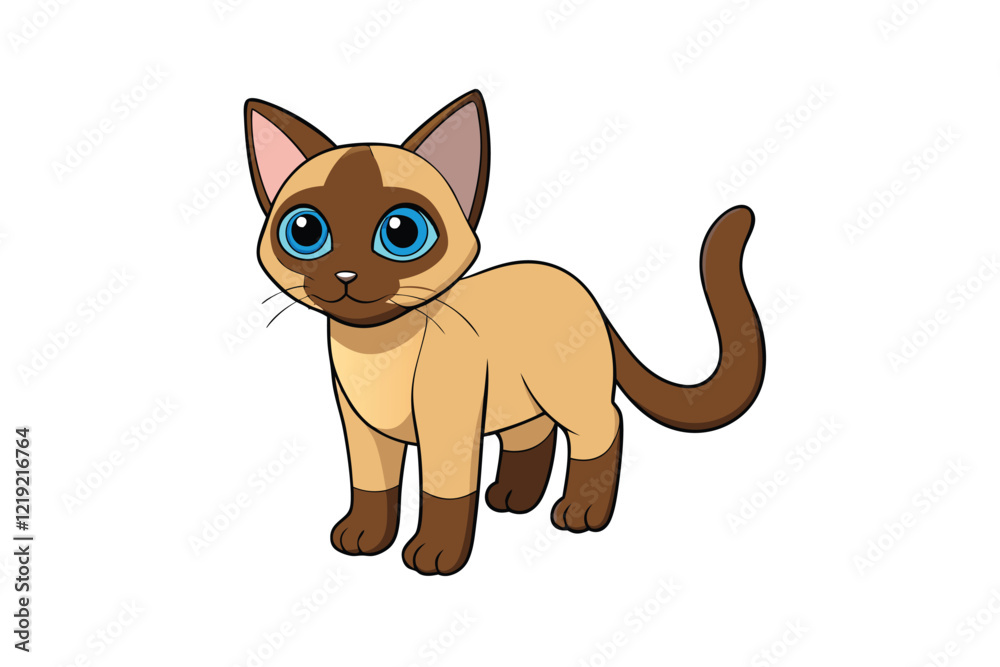Cute Animal Vector art in Illustration on a White Background
