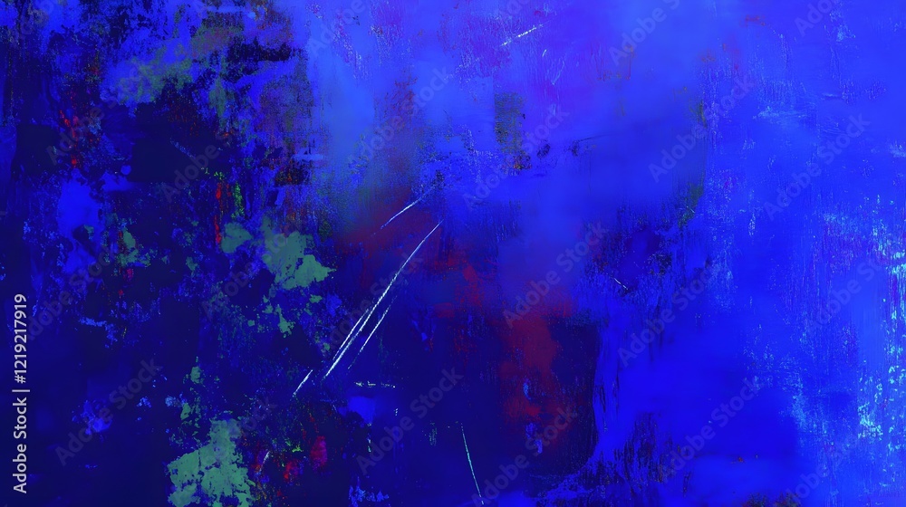 Fototapeta premium Abstract Blue Texture Painting Deep Vibrant Hues Canvas Art
