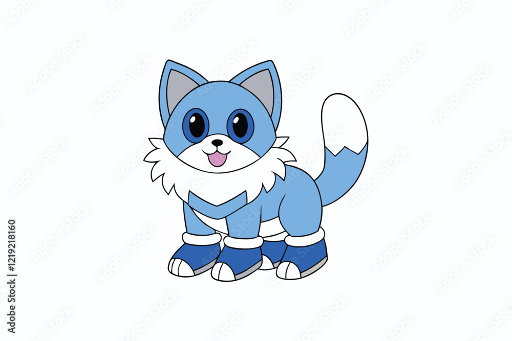 Cute Animal Vector art in Illustration on a White Background
