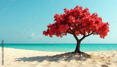 Adenium tree grows in well drained sandy soil with a path, adenium, drainage photo