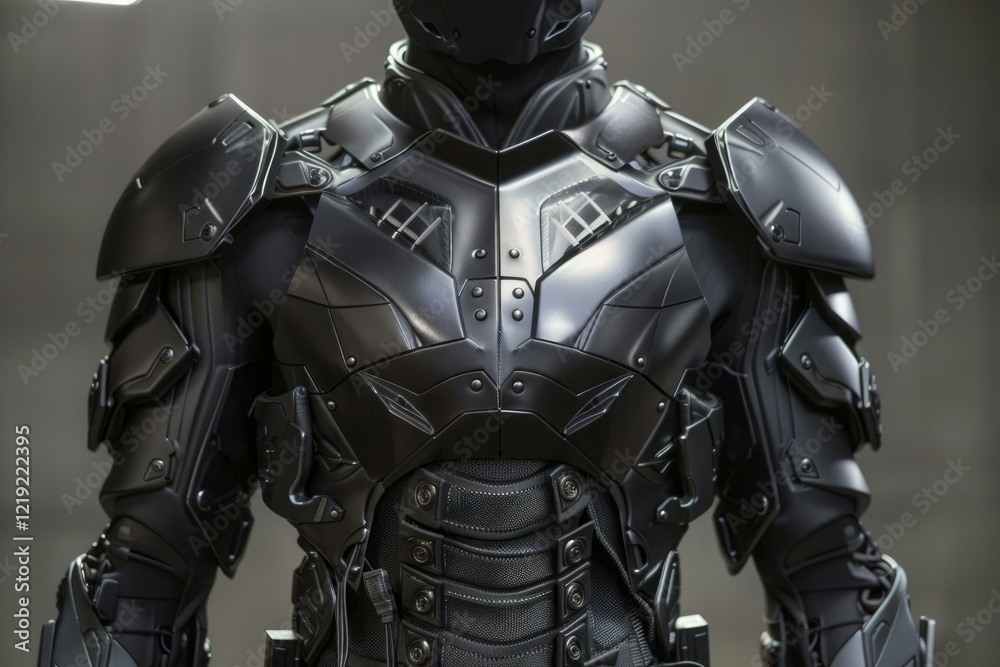 Fototapeta premium Advanced combat armor providing superior protection to soldier in futuristic warfare scenario