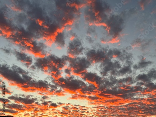 Cloud drama in a sunset sky