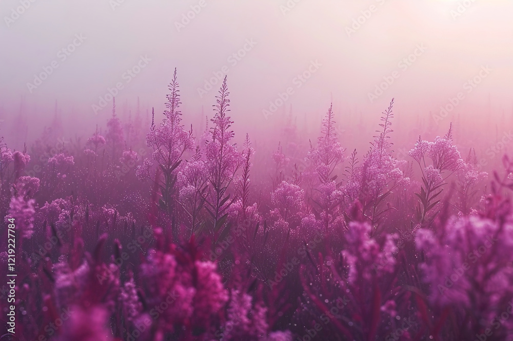 Naklejka premium Minimalist abstract flowers, soft gradient transitions between pastel colors