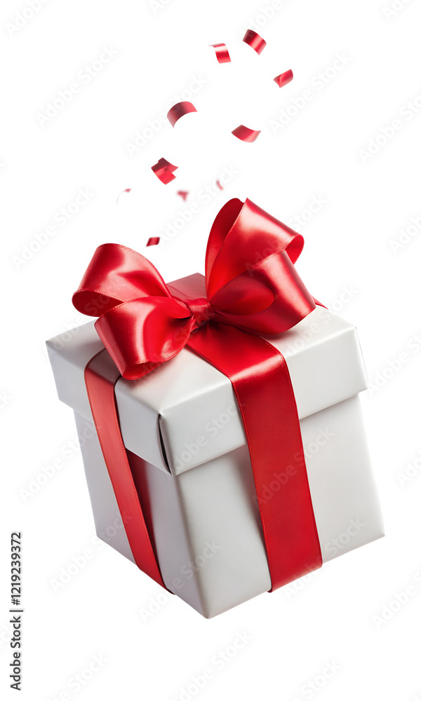 red gift box with ribbon red gift box with ribbon