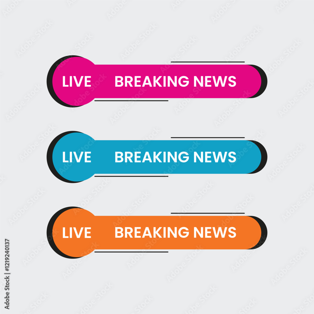 Lower third banner design template, television news bar design. Vector illustration Lower third banner design template, television news bar design. Vector illustration
