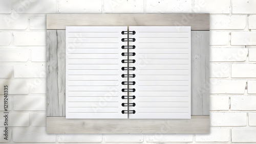 Blank notepad isolated, mockup design