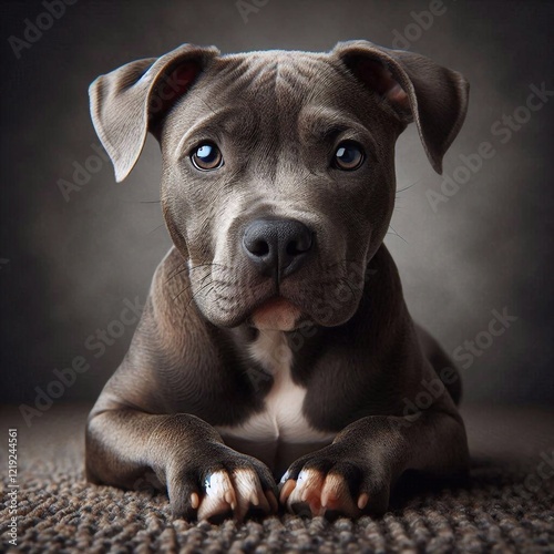 Niedlicher Pitbull Welpe photo