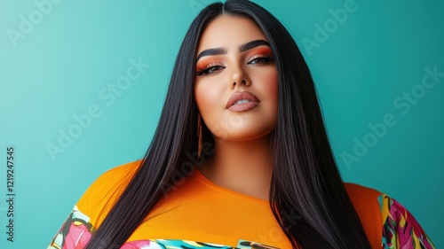 Plus-size Middle Eastern mo...