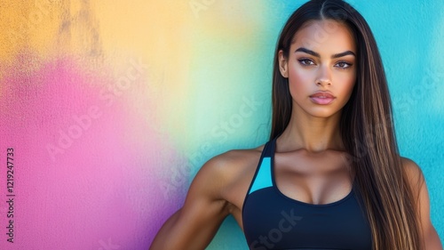 Latina fitness model with l...