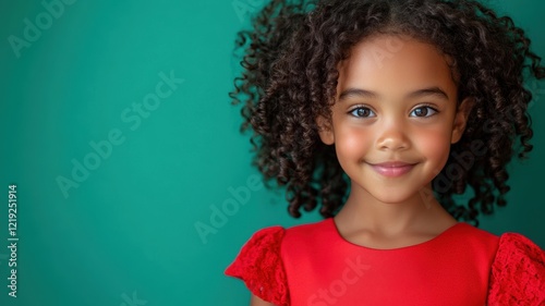 Cheerful young African girl...