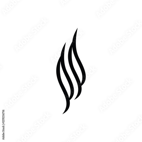 abstract hair flat design logo