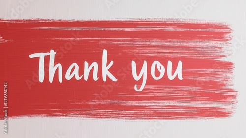 Thank-you cards written with a brush light red background art