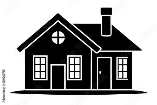 Home silhouette vector, home icon symbol, house black vector silhouette