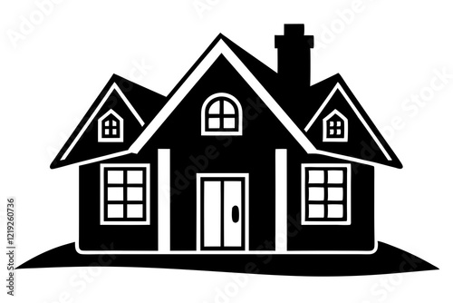 Home silhouette vector, home icon symbol, house black vector silhouette
