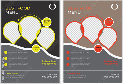 Modern and elegant food flyer template for restaurants food promotions