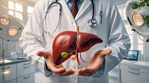Doctor showcases human liver model