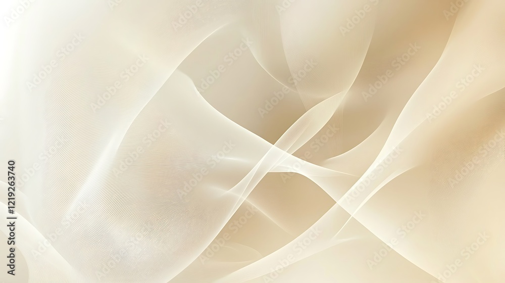 Fototapeta premium Abstract Beige Wave Pattern Design Background
