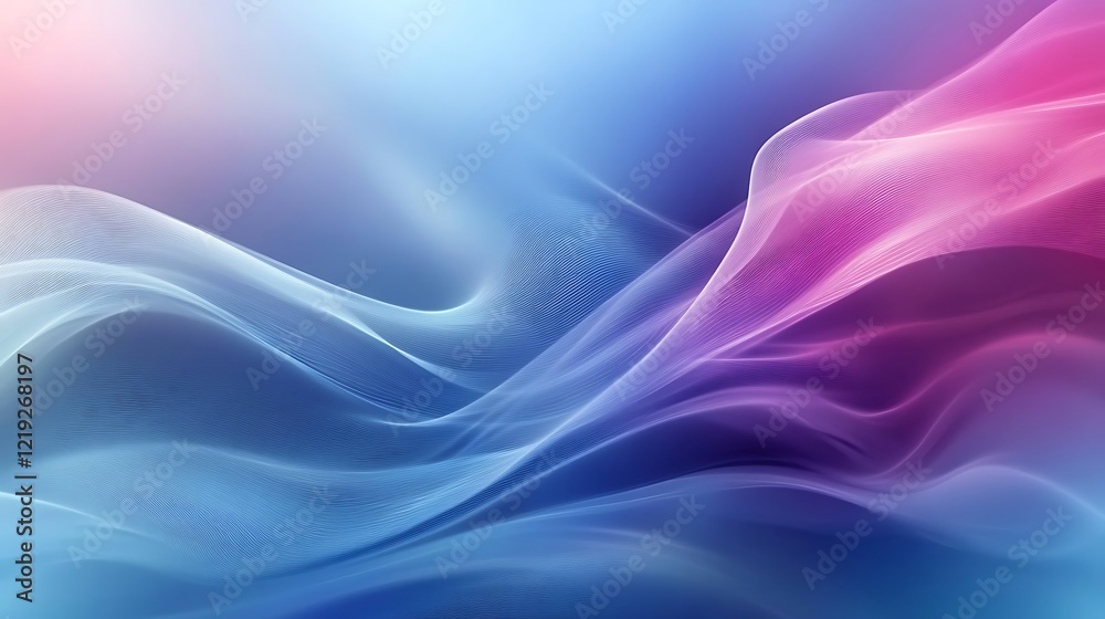 Abstract Blue and Purple Flowing Wave Design Abstract Blue and Purple Flowing Wave Design