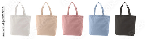 Fotografía Tote bag Mock up five colors set