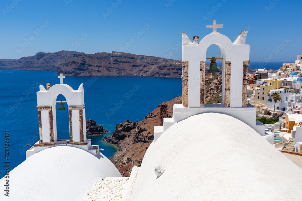 tower bell of the church in Oia,Santorini,Greece