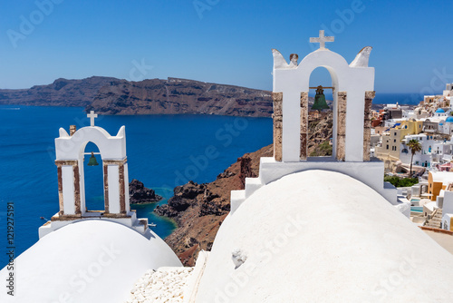 Obraz na płótnie tower bell of the church in Oia,Santorini,Greece w salonie