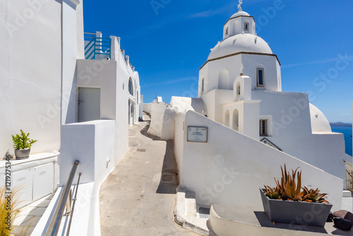 Obraz na płótnie Orthodox church in Fira,Santorini,Greece w salonie