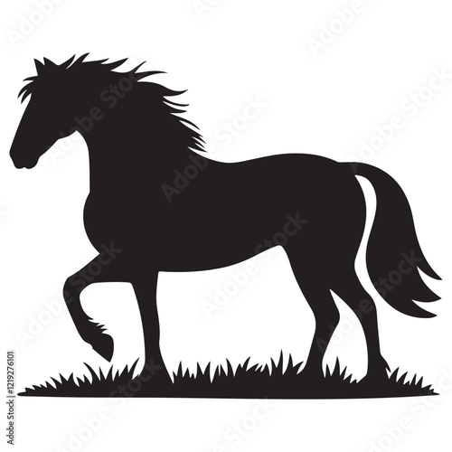 morgan horse silhouette, horse silhouette vector