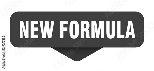 new formula sticker. new formula sign on transparent background