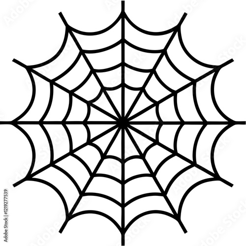 Symmetrical Spider Web Line Art Creations