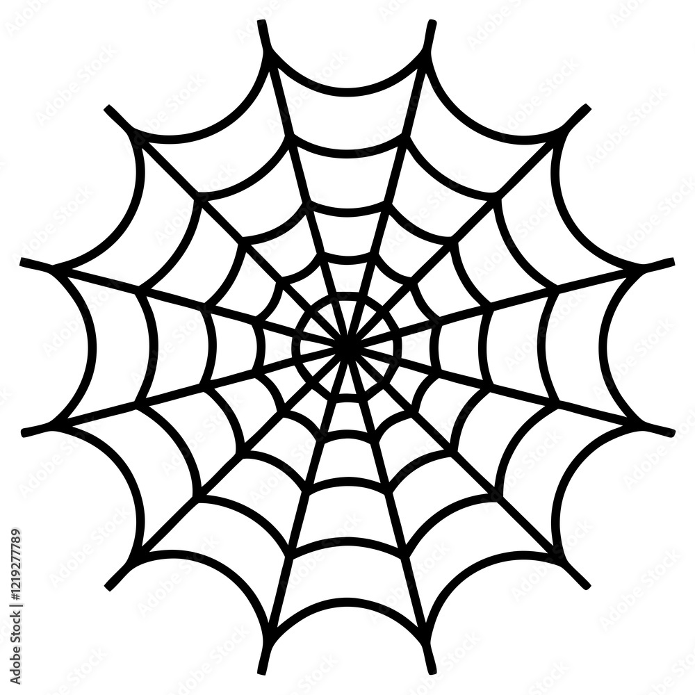 Fototapeta premium Symmetrical Spider Web Line Art Creations
