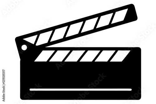 Movie clapperboard silhouette, Clapperboard glyph icon, Movie clapper board,