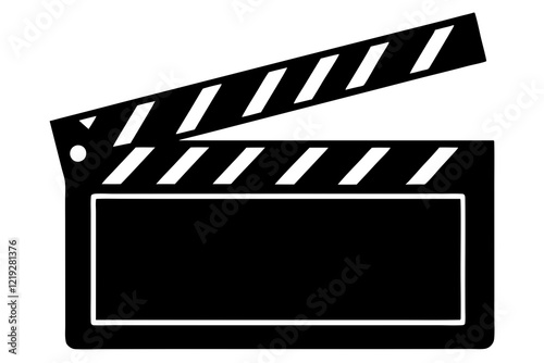 Movie clapperboard silhouette, Clapperboard glyph icon, Movie clapper board,