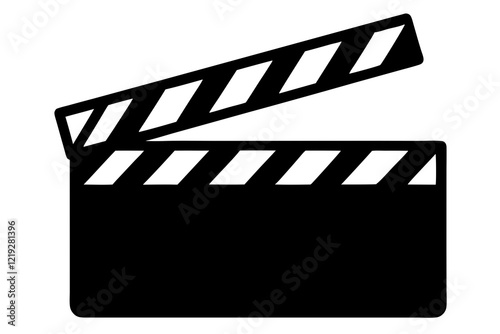 Movie clapperboard silhouette, Clapperboard glyph icon, Movie clapper board,